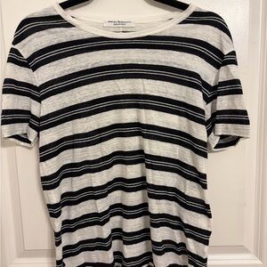 Classic Black and White Striped Women's Tee